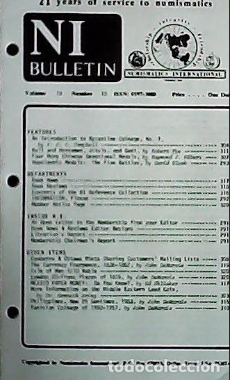 Libros: NI Bulletin. October 1985. Volume 19. Number 10 - AA.VV. - NUMISMATICS: