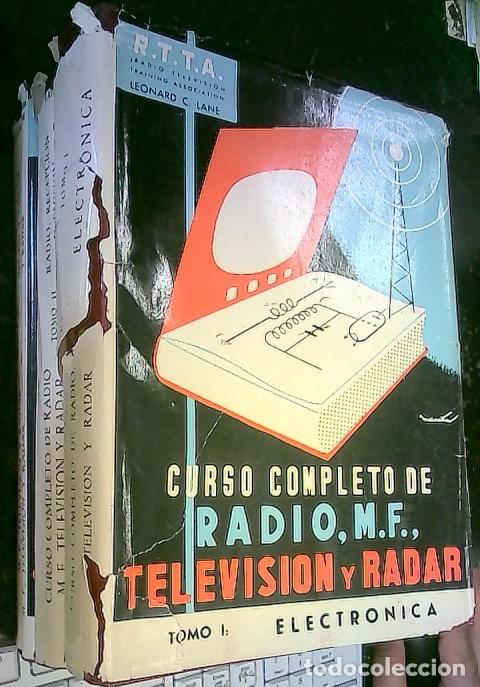 Libri di seconda mano: Curso completo de radio, M.F., televisi&oacute;n y radar. 4 tomos. Tomo I, Electr&oacute;nica. Tomo II, Radio. Rec