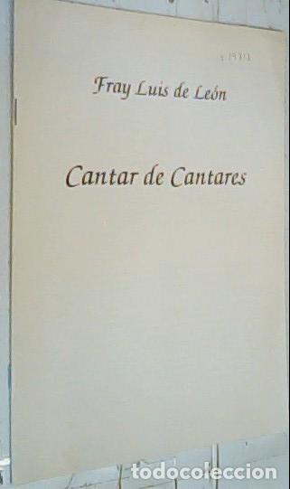 Libros: Cantar de Cantares. Separata - Le&oacute;n, Fray Lu&iacute;s de: - Foto 1