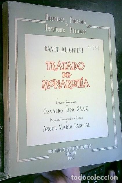 Libros: Tratado de Monarqu&iacute;a - Alighieri, Dante:
