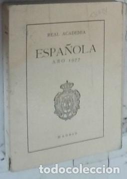 Libri di seconda mano: Real Academia Espa&ntilde;ola 1977 - ANUARIO: