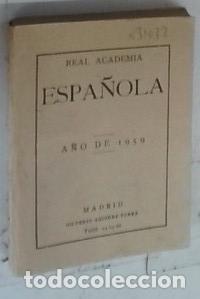 Libros: Real Academia Espa&ntilde;ola 1959 - ANUARIO: