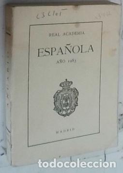 B&uuml;cher: Real Academia Espa&ntilde;ola 1983 - ANUARIO: