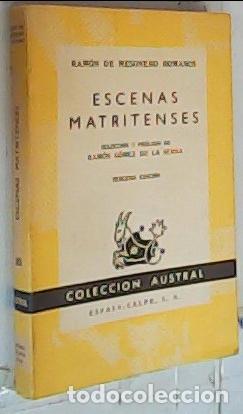 Libros: Escenas y tipos matritenses - Mesonero Romanos, Ram&oacute;n: