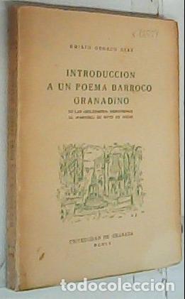 Libros: Introducci&oacute;n a un poema barroco granadino. De las Soledades gongorinas al Para&iacute;so de Soto de Rojas -