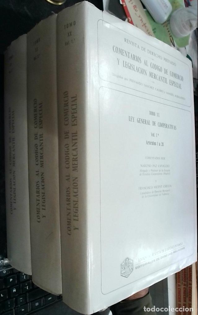 Libros: Ley general de cooperativas. 3 tomos - Paz Canalejo, Narciso y Vicent Chulia, Francisco: