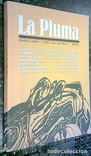 Libros: La Pluma. Revista Cultural 2&ordf; &eacute;poca mayo junio 1980 n&ordm; 1 - Autores varios: