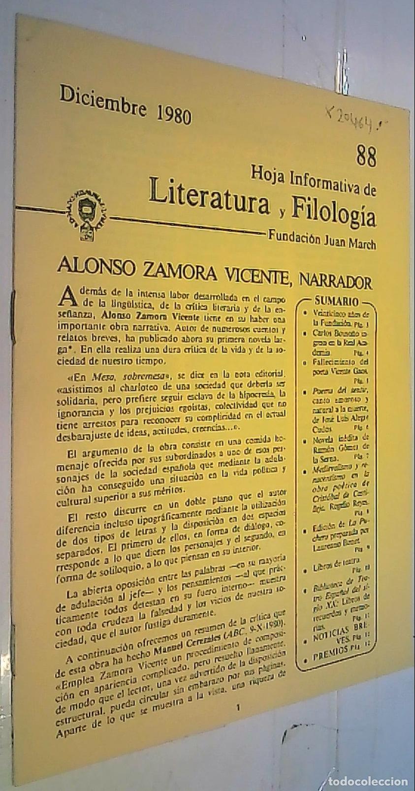 Livres: Alonso Zamora vicente, narrador - REVISTA: