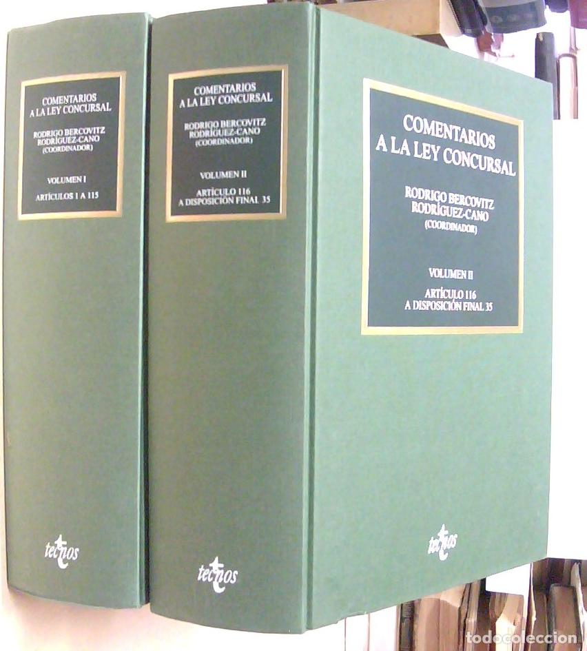 Libri di seconda mano: Comentario a la Ley concursal. 2 tomos - BERCOVITZ RODRIGUEZ CANO, Alberto (Coordinador) y OTROS: