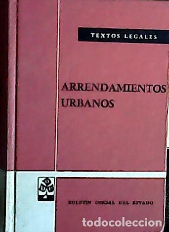 Libros: Arrendamientos Urbanos - Boletin oficial del estado: