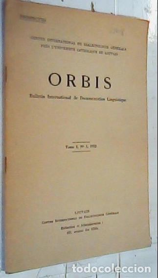 Livros em segunda m&atilde;o: Orbis. Bulletin Internacional de Documentarion Linguistique. Tome I, n&ordm; 1 - REVISTA: