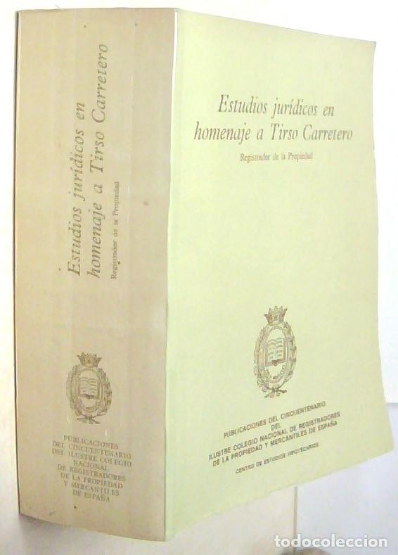 books: Estudios jur&iacute;dicos en homenaje a Tirso Carretero - CARRETERO, Tirso: