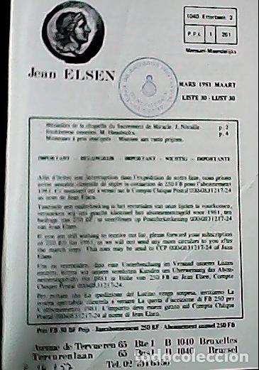 Libri di seconda mano: Jean Elsen. Liste 30. Mars. 1981. 538 items - CATALOG LISTE: