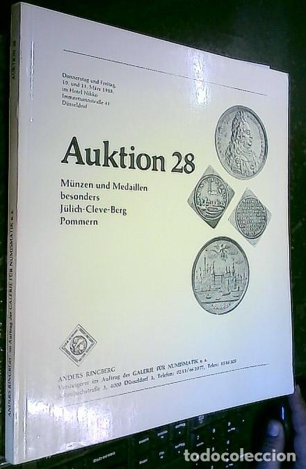 B&uuml;cher: Auktion 28. Anders Ringberg. Munzen und Medaillen besonders. Julich - Cleve - Berg. Pommern. 1457 it