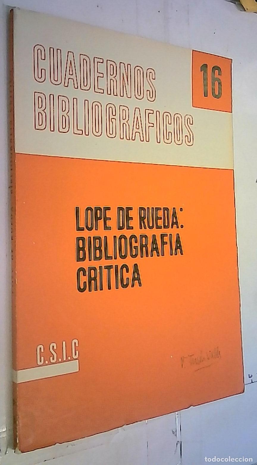 Libri di seconda mano: Lope de Rueda: bibliograf&iacute;a cr&iacute;tica - Tus&oacute;n, Vicente: