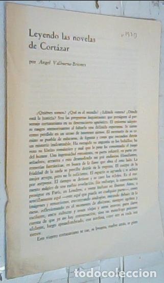 B&uuml;cher: Leyendo las novelas de Cortazar. Separata - Valbuena Briones, Angel: