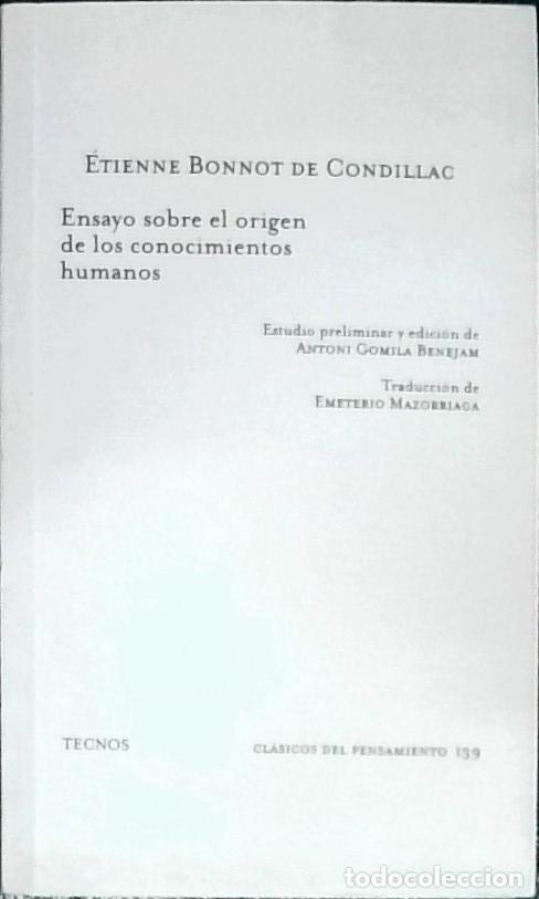 B&uuml;cher: Ensayo sobre el origen de los conocimientos humanos. Estudio preliminar y edici&oacute;n de Antoni Gomila B