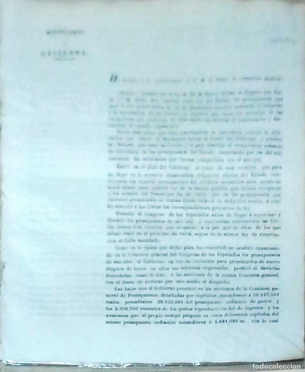 Libros: Exposici&oacute;n a S.M. la Reina, por parte del Ministerio de Hacienda, de la necesidad de modificar el pr