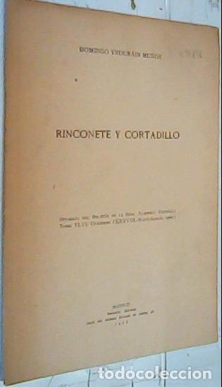 Libros: Rinconete y Cortadillo. Separata - Yndurain Mu&ntilde;oz, Domingo: - Foto 1