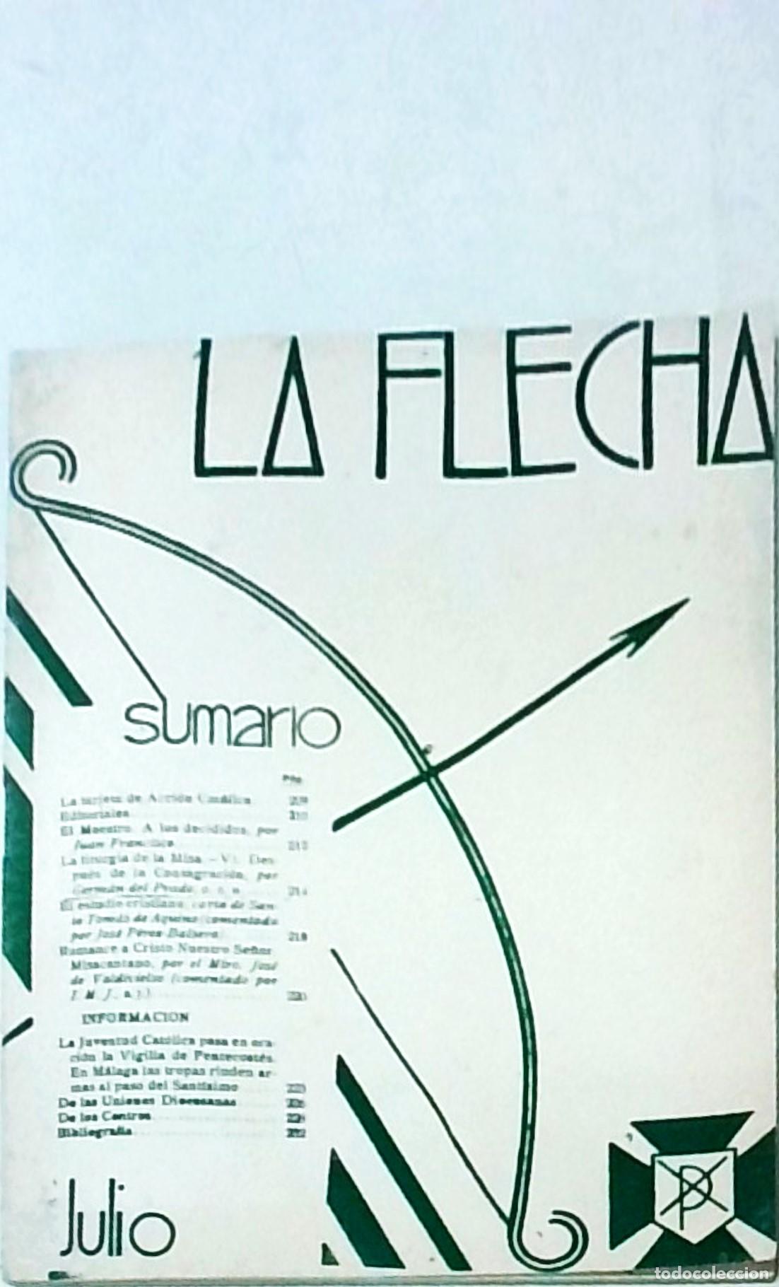 B&uuml;cher: La Flecha. Organo oficial de la Juventud Cat&oacute;lica. Ano III. N&ordm; 26. Madrid, Julio 1934 - AA. VV.: