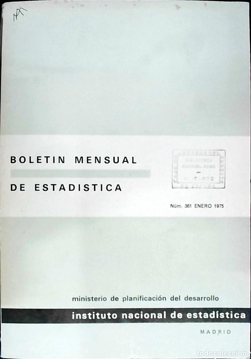 B&uuml;cher: Bolet&iacute;n Mensual de Estad&iacute;stica n&ordm; 361 Enero - Autores Varios: