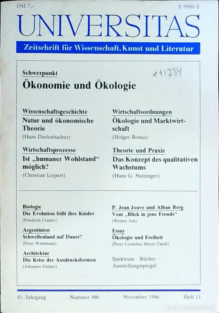 Libri di seconda mano: Universitas November Heft 11. Nummer 486. Zeitschrift f&uuml;r Wissenschft, Kunst und Literatur - Autores