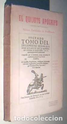 Libros: El Quijote ap&oacute;crifo - FERNANDEZ DE AVELLANEDA, Alonso: