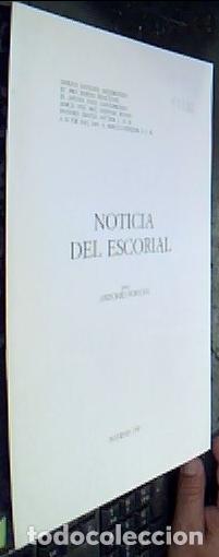 Libros: Noticia del Escorial - FONT&aacute;N, Antonio: - Foto 1