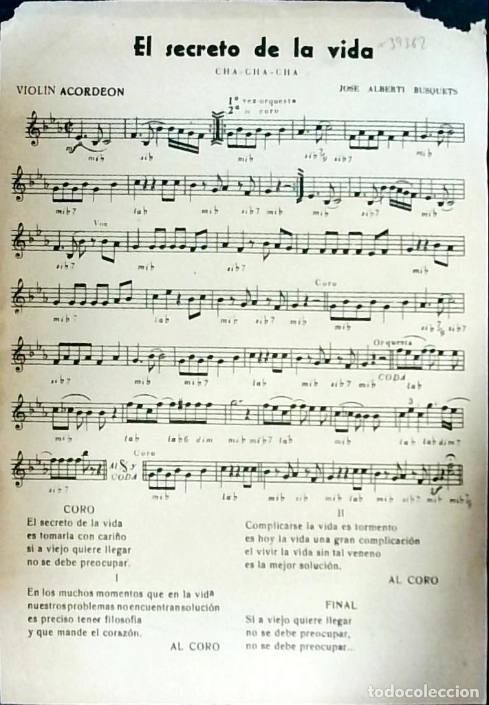 Libros: El secreto de la vida: cha cha cha, viol&iacute;n. Cu&aacute;ndo ser&aacute; el d&iacute;a: slow fox, viol&iacute;n - Busquets, Jos&eacute; Al