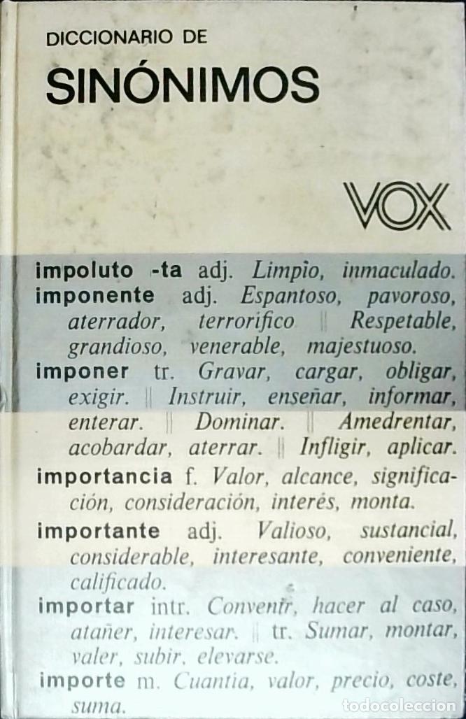 B&uuml;cher: Diccionario Vox : lengua espa&ntilde;ola, sin&oacute;nimos - Gili Goya, Samuel,: