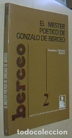 Libros: El mester po&eacute;tico de Gonzalo de Berceo - GIMENEZ RESANO, Gaudioso: