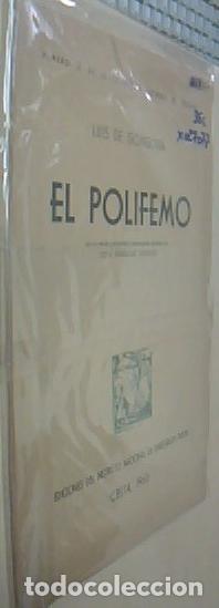 Libri di seconda mano: El Polifemo. Estudio preliminar y transcripci&oacute;n del texto por Jos&eacute; Fradejas - GONGORA, Luis de: