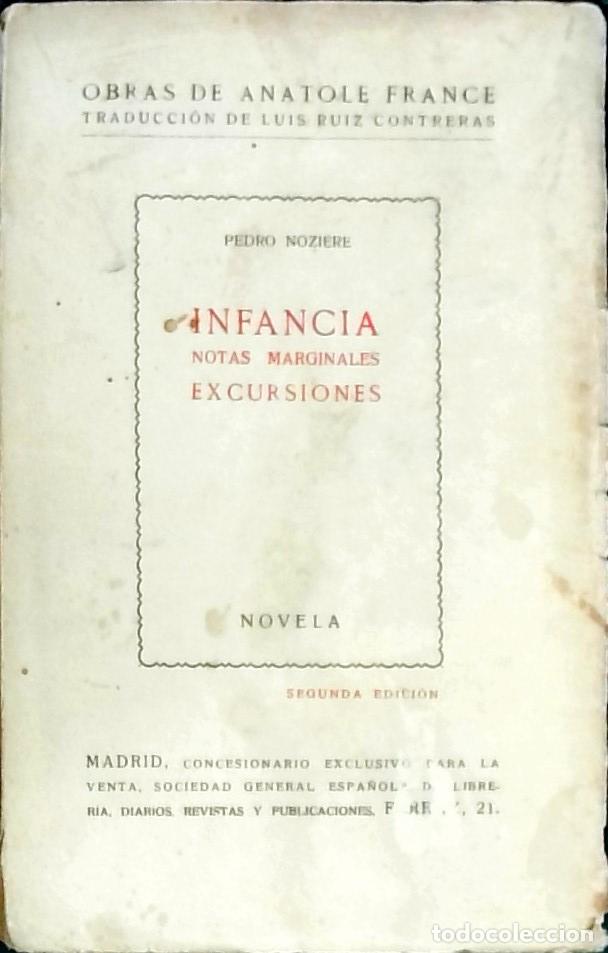 B&uuml;cher: Pedro Noziere: Infancia notas marginales excursiones - France, Anatole: