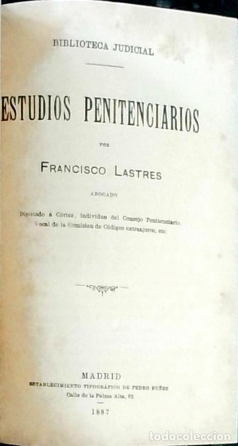 Libri di seconda mano: Estudios penitenciarios - Lastres, Francisco: