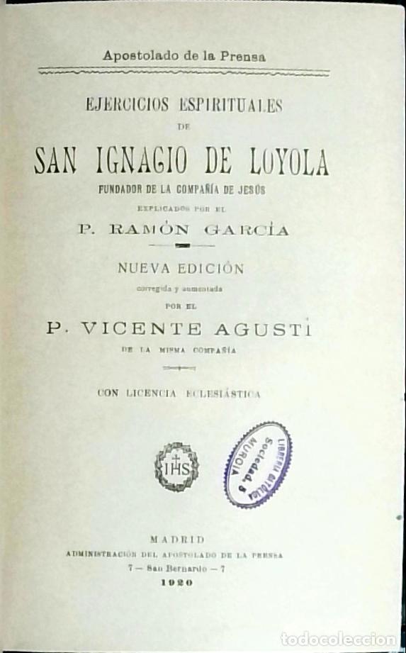 B&uuml;cher: Ejercicios espirituales - Loyola, San Ignacio de:
