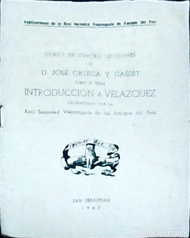 Libros: Curso de cuatro lecciones de .... Sobre el tema introducci&oacute;n a Vel&aacute;zquez. Organizado por la Real Soc
