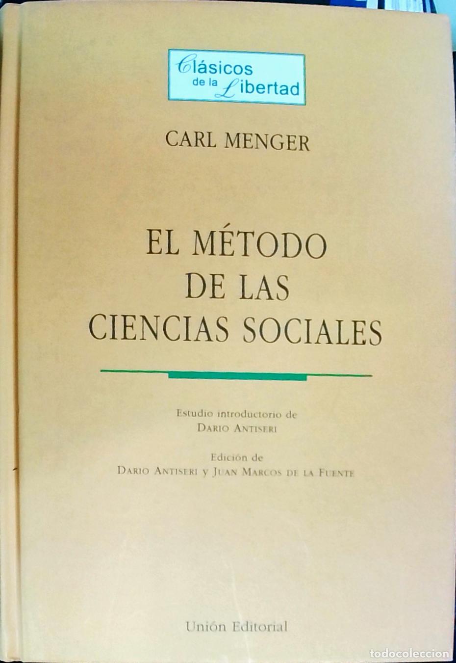 books: El m&eacute;todo de las ciencias sociales - MENGER, Carl: