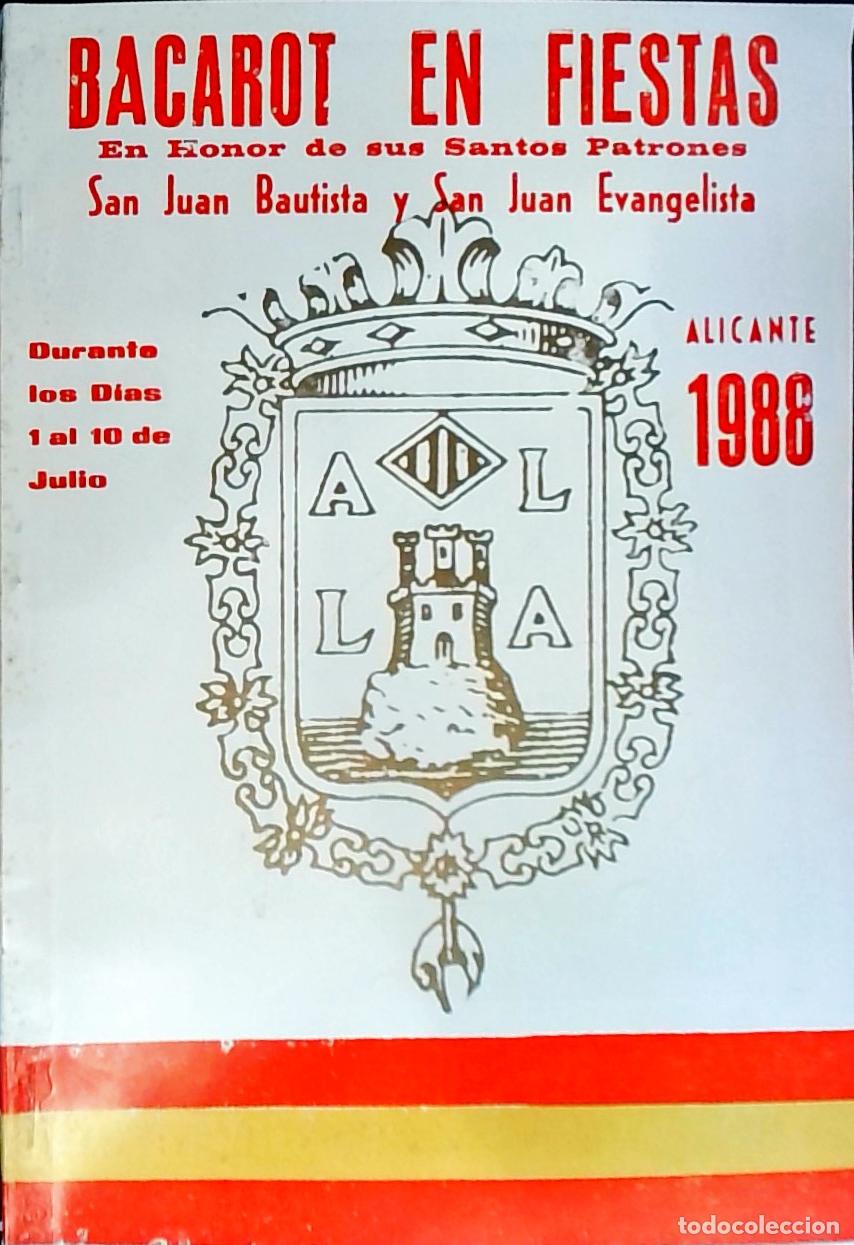 Libros: Bacarot en Fiestas. En Honor de sus Santos Patrones San Juan Bautista y San Juan Evangelista: durant