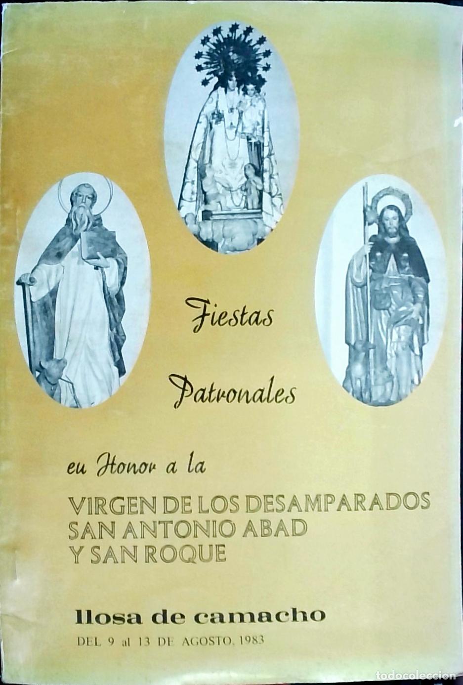 Libros: Fiestas Patronales en Honor a la Virgen de los Desamparados San Antonio Abad y San Roque. Llosa de C