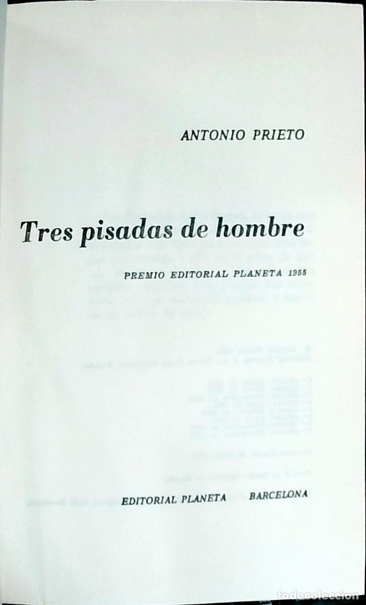 Libros: Tres pisadas de hombre - Prieto, Antonio: - Foto 1