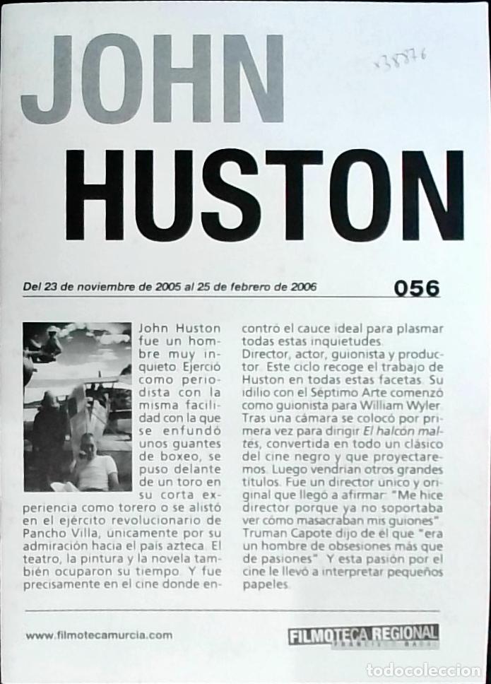 books: John Huston: del 23 de Noviembre de 2005 al 25 de Febrero de 2006 - PROGRAMA: