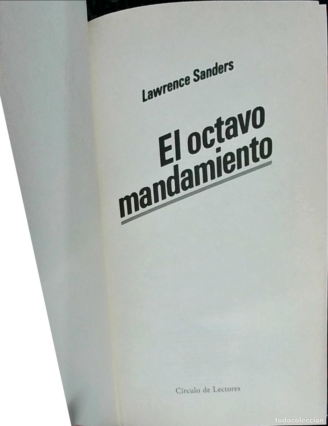 Libros: El Octavo mandamiento - Sanders, Lawrence: