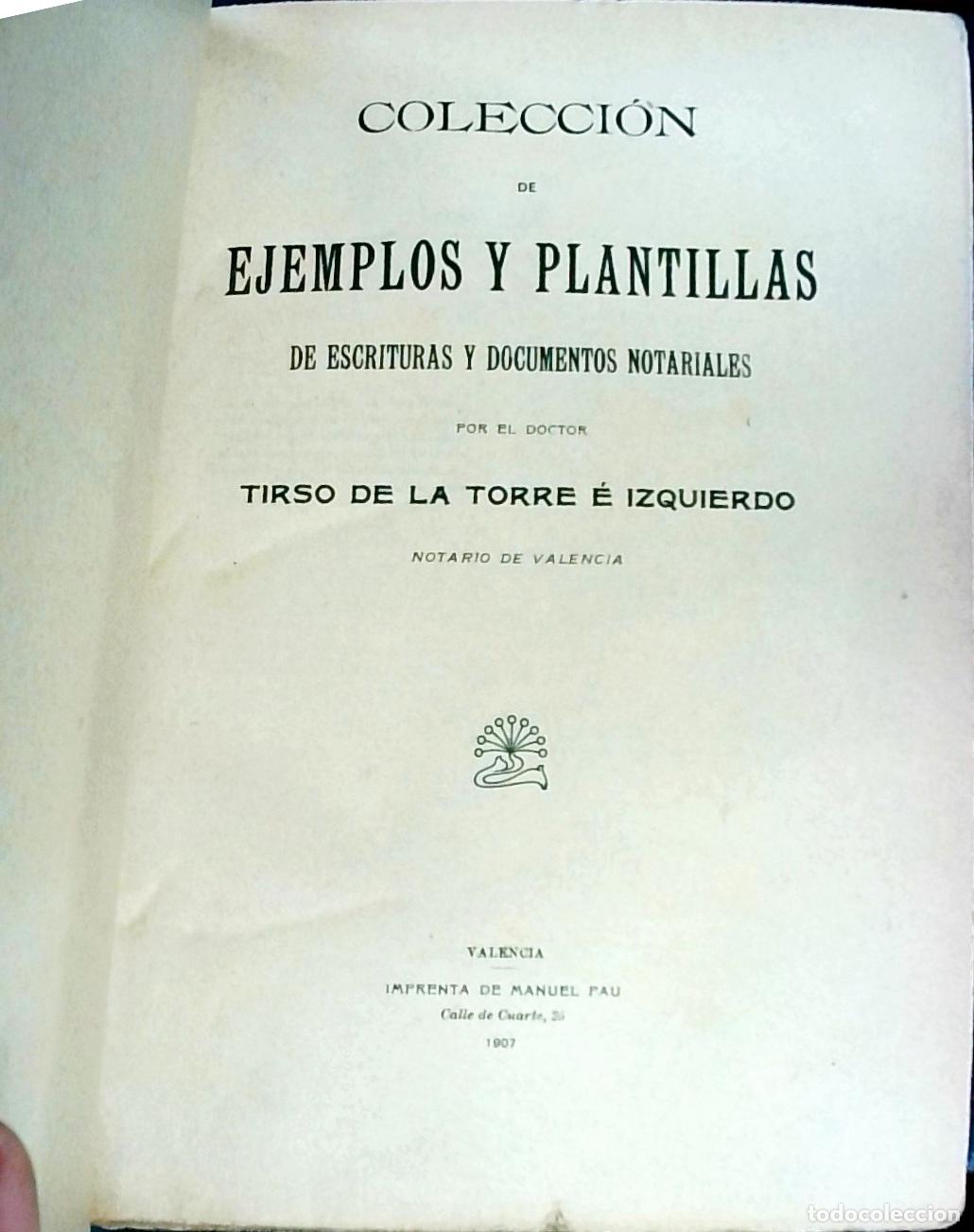 B&uuml;cher: Colecci&oacute;n de ejemplos y plantillas de escrituras y documentos notariales. 2 tomos - Torre e Izquierd