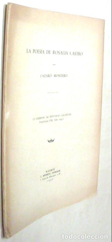 Libros: La poes&iacute;a de Rosal&iacute;a de Castro - MONTERO, L&aacute;zaro: