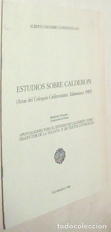 Libri di seconda mano: Apuntaciones para el estudio de Calder&oacute;n como traductor de la Vulgata (y de textos lit&uacute;rgicos) - MOR