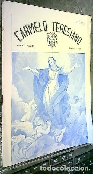 B&uuml;cher: Carmelo Teresiano n&ordm; 60 A&ntilde;o VI Noviembre 1950 - REVISTA: