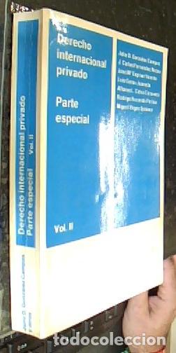 Libri di seconda mano: Derecho internacional privado. Parte especial, vol II - REVISTA:
