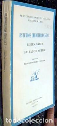 Libros: Estudios mediterr&aacute;neos. Rub&eacute;n Dar&iacute;o y Salvador Rueda - S&Aacute;NCHEZ CASTA&Ntilde;ER, Francisco y RAMOS, Vicente: