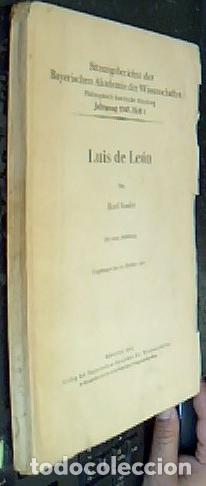 Libros: Luis de Le&oacute;n - VOSSLER, Karl: