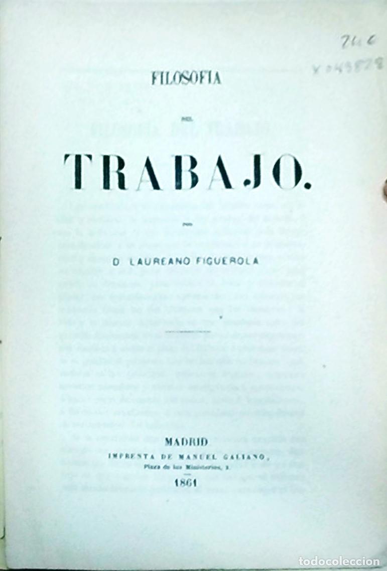 Libri di seconda mano: Filosof&iacute;a del trabajo - FIGUEROLA, Laureano: